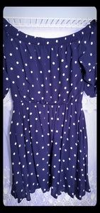 ♤2 for 20♤Navy and white polka dot dress